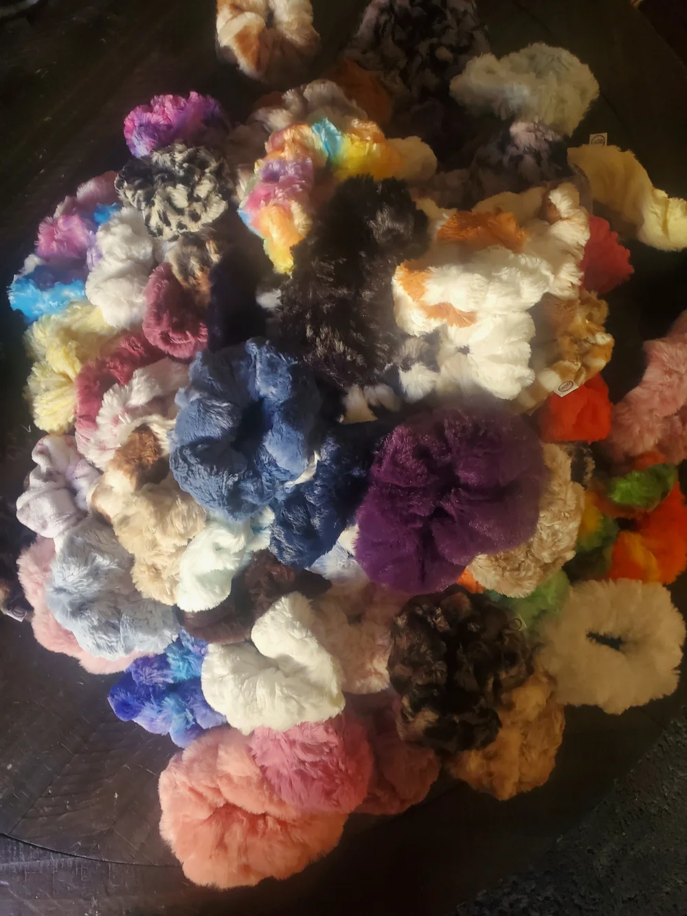 Minky Multicolor Hair Scrunchies 3pk